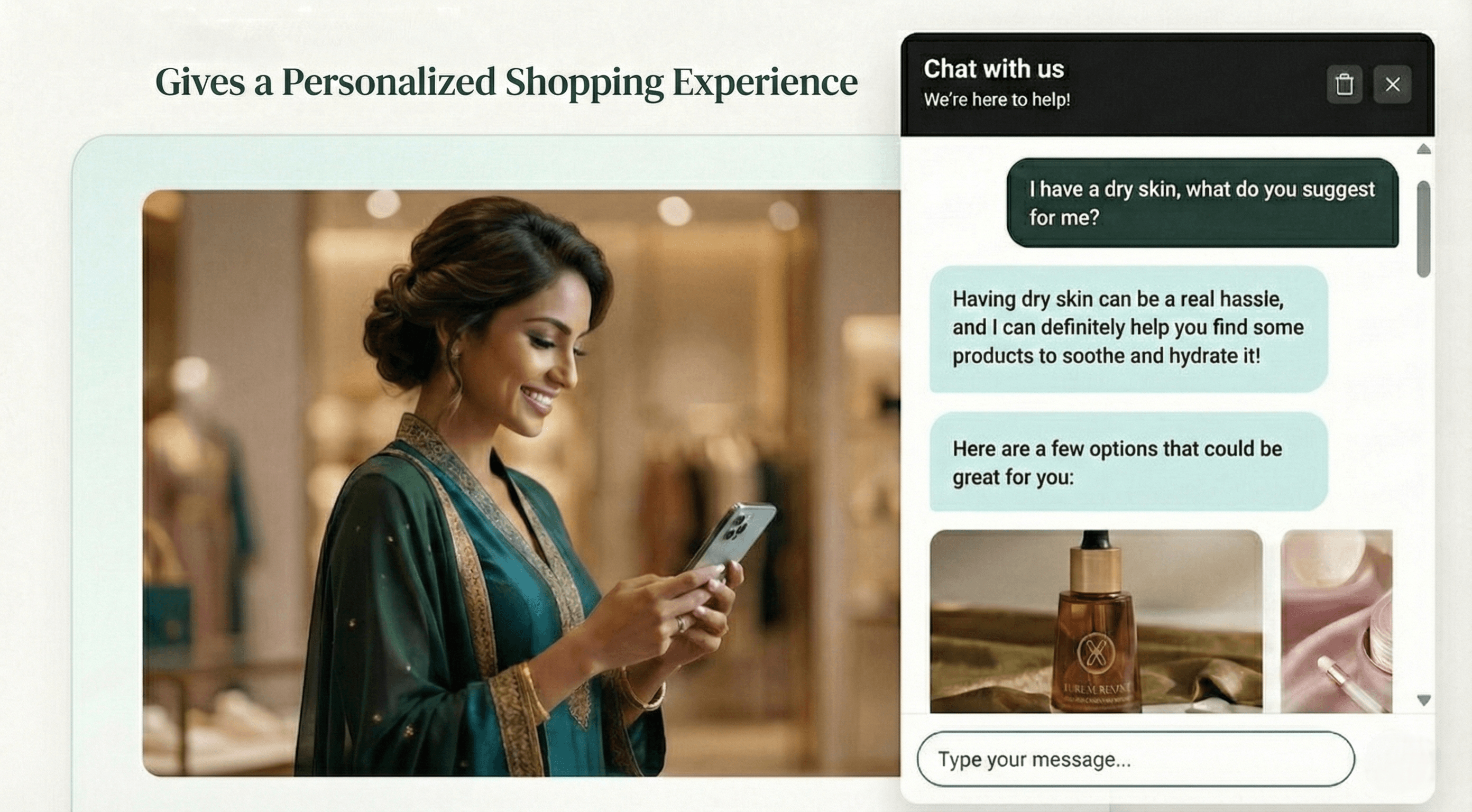 AI Shopping Pal recommending products based on customer needs